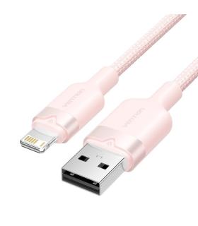 Cable USB Lightning Vention LANPH/ USB Macho - Lightning Macho/ 480Mbps/ 2m/ Rosa