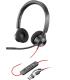 POLY Auriculares estéreo Blackwire 3320 USB-C + Adaptador USB-C A