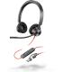 POLY Auriculares estéreo Blackwire 3320 USB-C + Adaptador USB-C A
