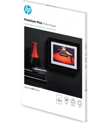 HP Papel fotográfico Premium Plus, satinado, 300 g m2, A4 (210 x 297 mm), 20 hojas