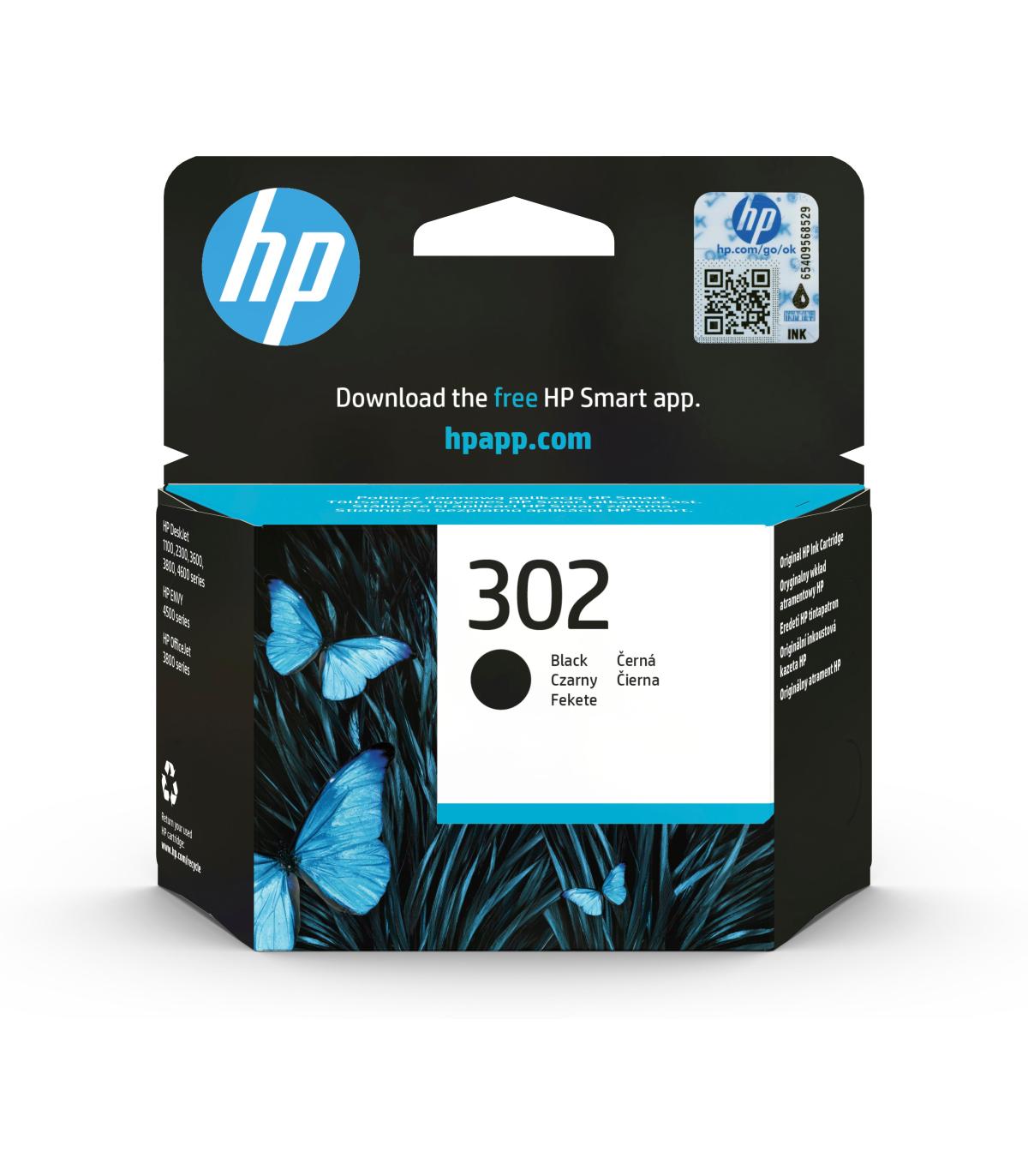 HP Cartucho de tinta original 302 negro