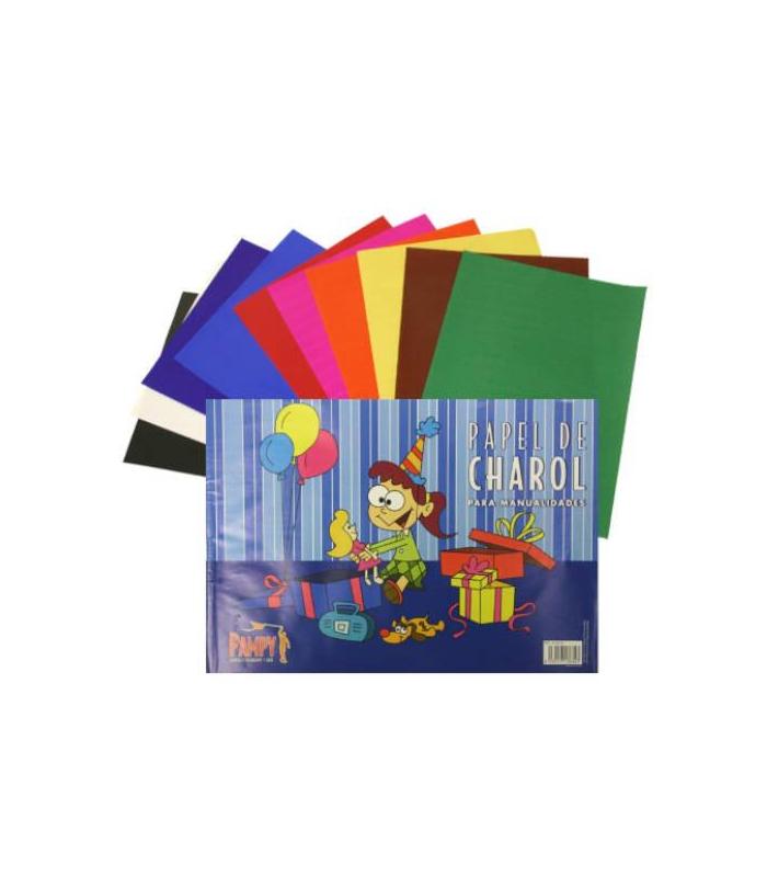 CUADERNO DE PAPEL CHAROL 10 HOJAS COLORES 33 X 23 CM. BISMARK 313634