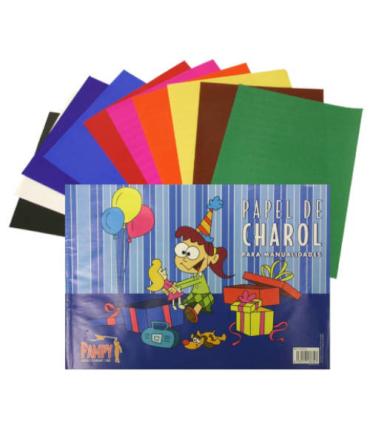 CUADERNO DE PAPEL CHAROL 10 HOJAS COLORES 33 X 23 CM. BISMARK 313634