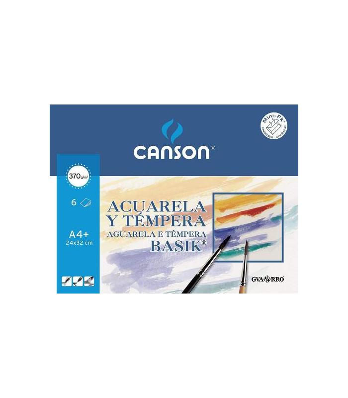 MINIPACK PROMO 24X32 6H ACUARELA BASIK 370G 20% HOJAS GRATIS GUARRO CANSON C400110488