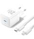 Cargador Gan de Pared Vention TZ-FEPW0-EU-02/ 1xUSB Tipo-C + Cable Lightning/ 20W