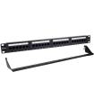 Patch Panel Phasak PU 2424/ 24 Puertos/ Cat.6/ Altura 1U/ Gestin De Cables