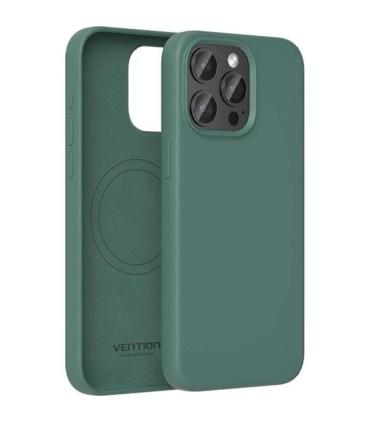 Funda Silicona con Magsafe Vention KUFG0-10/ Compatible con iPhone 15/ Verde Ciprs