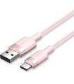 Cable USB 2.0 Tipo-C Vention CTNPH/ USB Tipo-C Macho - USB Macho/ Hasta 60W/ 480Mbps/ 2m/ Rosa