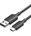 Cable USB 2.0 Tipo-C Vention CTQBH/ USB Tipo-C Macho - USB Macho/ Hasta 60W/ 480Mbps/ 2m/ Negro