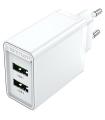 Cargador De Pared Vention FBAW0-EU/ 2xUSB/ 18W/ Blanco