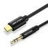 Cable Conversor Audio Vention BGABF/ USB Tipo-C Macho - Jack 3.5 Macho/ 1m/ Negro