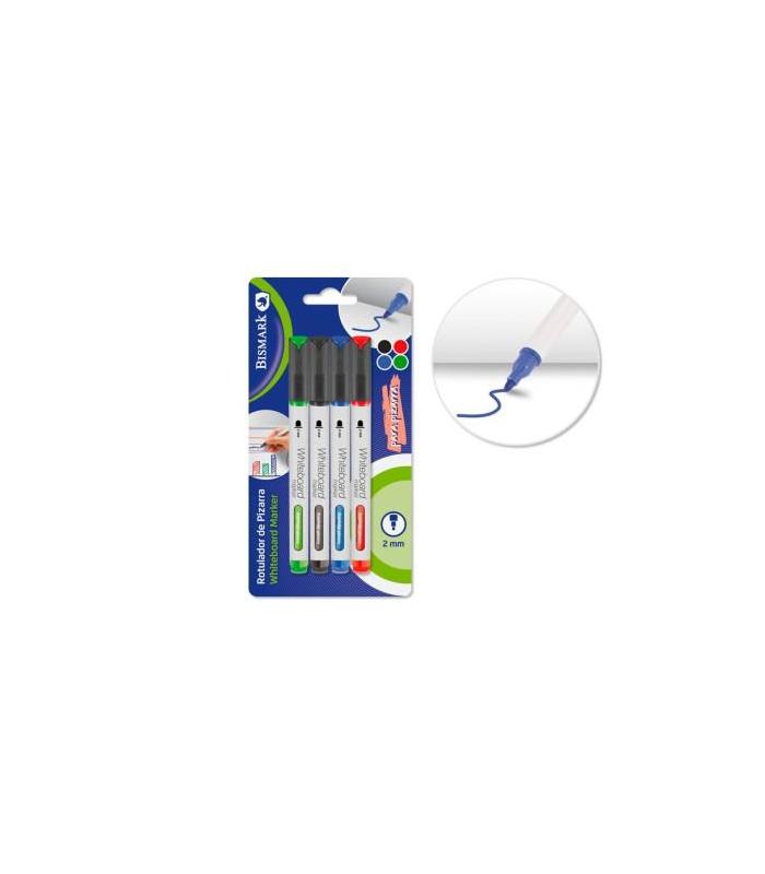 ESTUCHE 4 ROTULADORES PIZARRA P.REDONDA 4 UDS BISMARK 332635