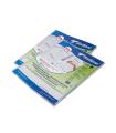 PACK 10 HOJAS INDIVIDUALES FORRO ADHESIVO REPOSICIONABLE - 0,50 X 0,35 M - 80 MICRAS SADIPAL 01127
