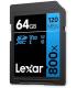 LEXAR 64GB PROFESSIONAL 800X PRO SDXC UHS-I CARDS,  UP TO 150MB/S READ, C10 V30 U3