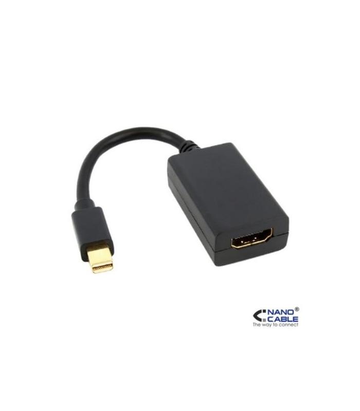 Nanocable - Adaptador Mini DisplayPort a HDMI/H negro 15cm