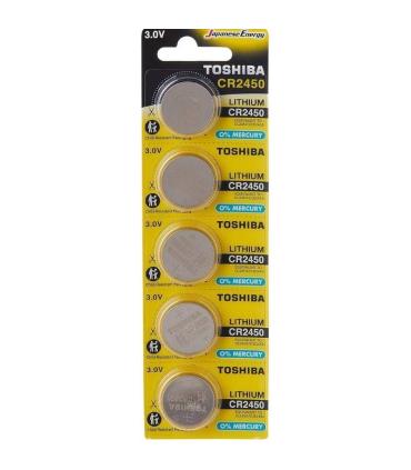 Pack de 5 Pilas de Botn Toshiba CR2450/ 3V/ Alcalinas