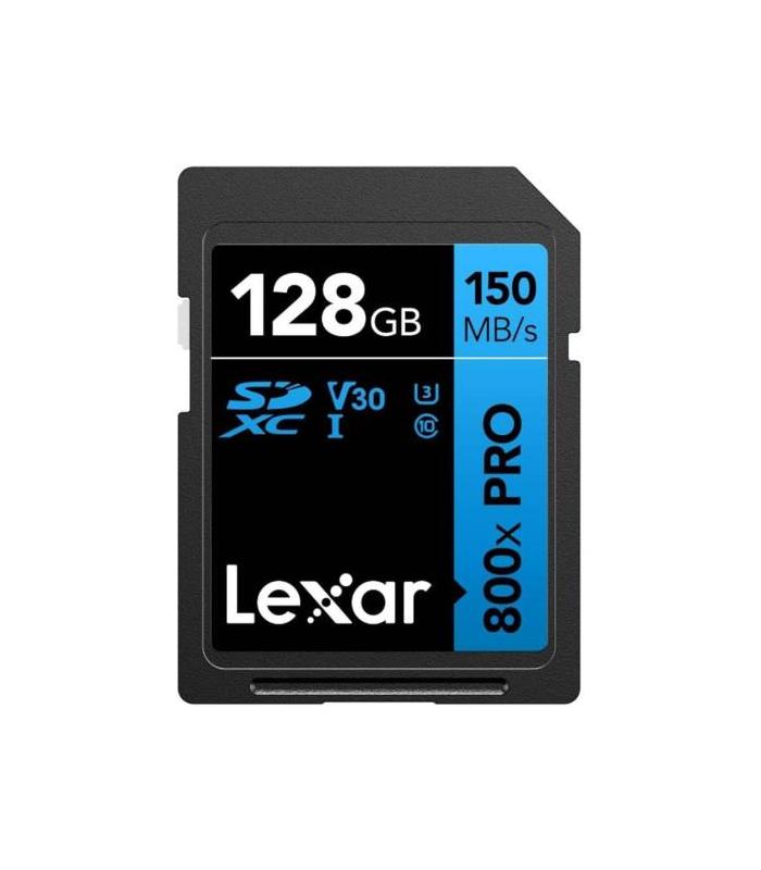 LEXAR 128GB PROFESSIONAL 800X PRO SDXC UHS-I CARDS,  UP TO 150MB/S READ 45MB/S WRITE C10 V30 U3
