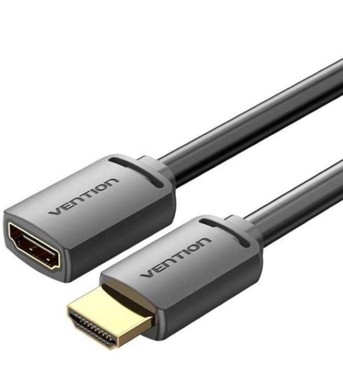 Cable Alargador HDMI 4K Vention AHCBG/ HDMI Macho - HDMI Hembra/ 1.5m/ Negro