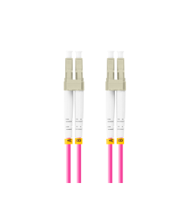 CABLE DE FIBRAOPTICA LANBERG 5M MULTI LC/UPC-LC/UPC DUPLEX OM4 50/125 LSZH VIOL