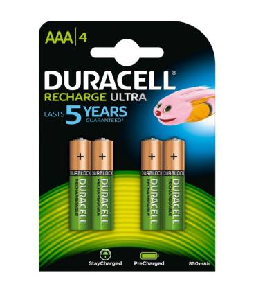 Duracell Pila Recargable HR03 AAA 900mAh Blister*4