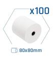 Pack 100 Rollos Papel Trmico Sin BPA 80x80mm