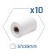 iggual Pack 10 rollos papel trmico datfono 57x35