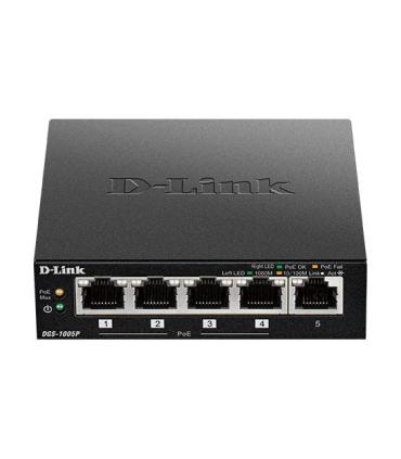 D-Link DGS-1005P E switch No administrado Gigabit Ethernet (10 100 1000) Energía sobre Ethernet (PoE) Negro