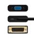 Nanocable Conversor DVI 24+1 m A VGA HDB15 h, Negro, 10 cm