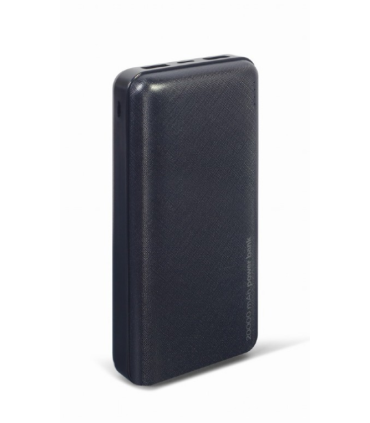 POWERBANK GEMBIRD 20000mAh 1x microUSB A 2x USB-A NEGRO