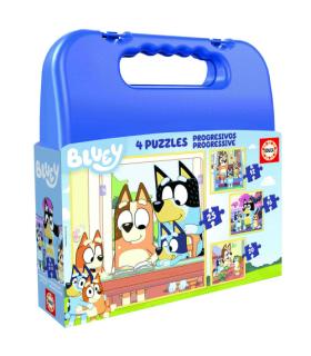 MALETA PUZZLES PROGRESIVOS BLUEY 12-16-20-25 EDUCA 19830
