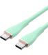 Cable USB 2.0 Tipo-C Vention TAWGG/ USB Tipo-C Macho - USB Tipo-C Macho/ Hasta 100W/ 480Mbps/ 1.5m/ Verde