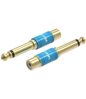 Adaptador Jack Vention VDD-C03/ RCA Hembra - Jack 6.5 Macho/ Azul