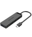 Hub USB Tipo-C Vention TGKBF/ 4xUSB/ 1xMicroUSB PD/ 1m