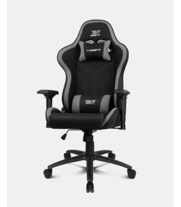 DRIFT DR110BGRAY silla para videojuegos Butaca para jugar Asiento acolchado Negro, Gris