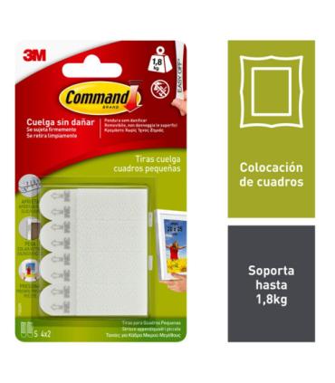 BLISTER TIRAS ADHESIVAS PEQUEAS PARA CUADROS HASTA 1,8KG COMMAND 17202 3M 7100127222