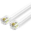 Cable De Telfono RJ11 6P4C Vention IQBWH/ 2m/ Blanco