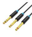 Cable Estreo Vention BATBH/ Jack 6.35 Macho - 2x Jack 6.35 Macho/ 2m/ Negro