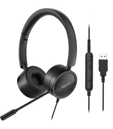 iggual Auriculares con micro Dual Tech USB 3.5 mm