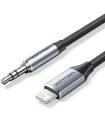 Adaptador Audio Vention BMCHF/ Jack 3.5 Macho - Lightning Macho/ 1m/ Gris