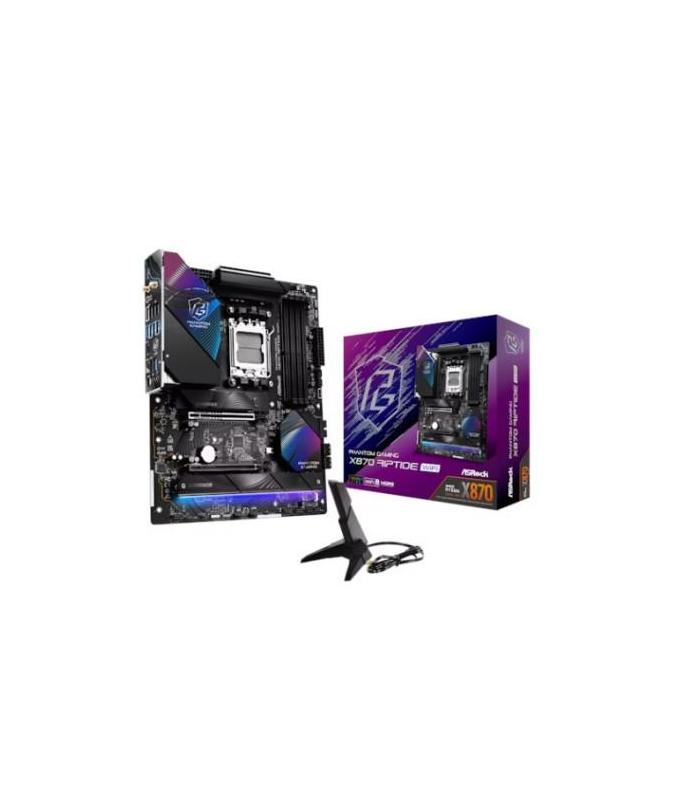 PLACA ASROCK X870 RIPTIDE WIFI,AMD,AM5,X870,4DDR5,256GB,2USB4+HDMI,4SATA3,3M.2,2USB4,9USB3.2,1USB TYPE-C,LAN2.5GB,WIFI7+BT,ATX