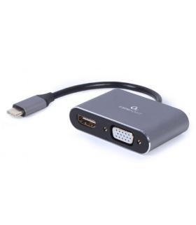 Gembird Adaptador USB Type-C a HDMI /VGA Gris
