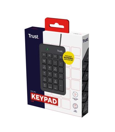 Trust 22221 teclado numérico Portátil PC USB Negro