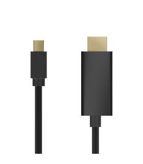 AISENS CABLE CONVERSOR MINI DP A HDMI, MINI DP M-HDMI M, NEGRO, 2.0M