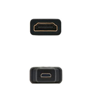 Nanocable 10.15.1206 cambiador de género para cable HDMI Micro HDMI Negro