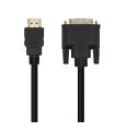 AISENS Cable DVI A HDMI, DVI 18+1 M-HDMI A M, Negro, 3.0m