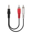 Nanocable 10.24.0305 cable de audio 5 m 3,5mm 2 x RCA Negro