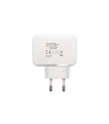 TooQ Cargador de Pared doble puerto USB-C + USB A, 27W