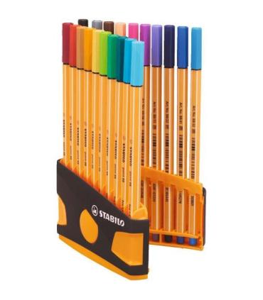 STABILO point 88 rotulador de punta fina Fino Multicolor 20 pieza(s)