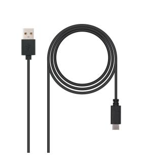 Nanocable USB 2.0, 0.5m cable USB 0,5 m USB C USB A Negro
