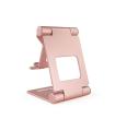 TooQ Soporte de sobremesa ajustable para teléfono   tablet hasta 10”, Rosa Velvet